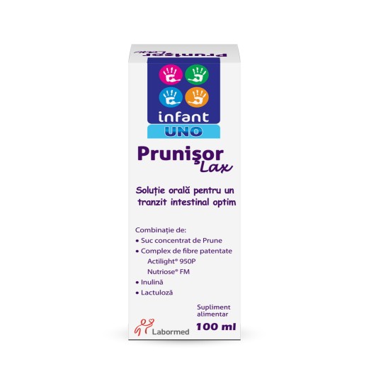 Infant Uno Prunisor Lax, 100ml, Labormed. Supliment alimentar pentru un tranzit intestinal optim.