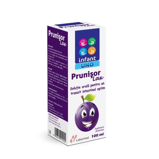 Infant Uno Prunisor Lax, 100ml, Labormed. Supliment alimentar pentru un tranzit intestinal optim.