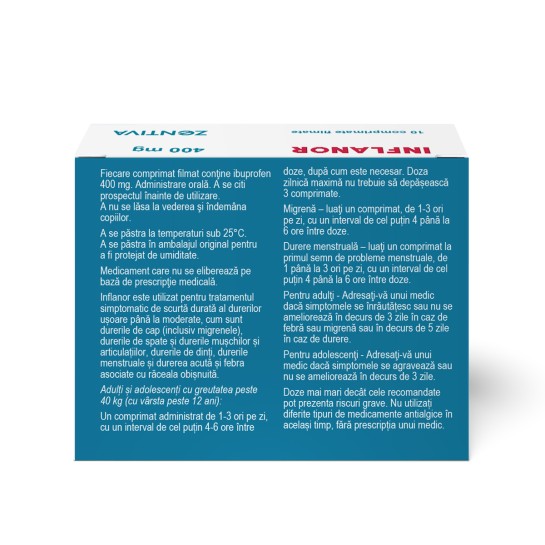 Inflanor 400mg, comprimate filmate, Zentiva
