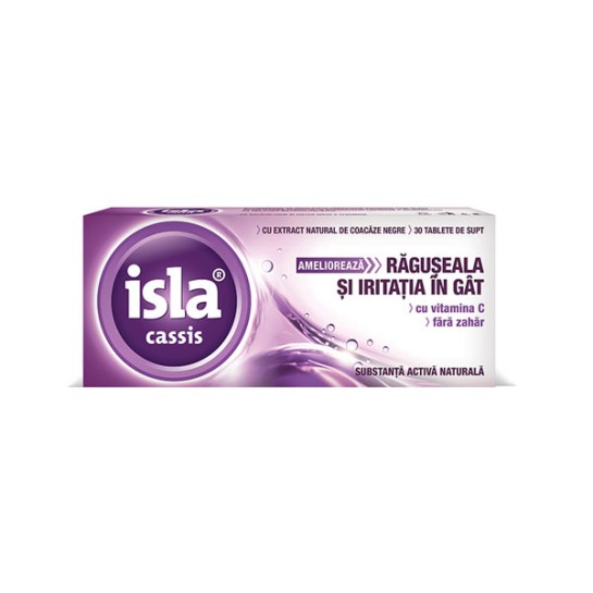 Isla cassis, 30 tablete de supt 