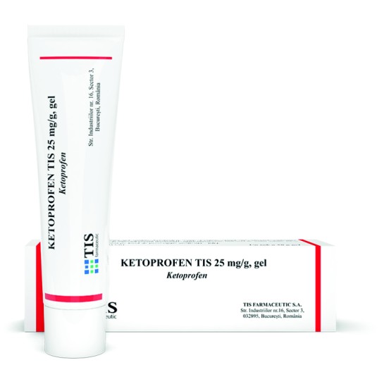 Ketoprofen, gel, 25mg/g, Tis