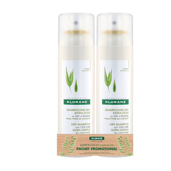 Klorane Sampon uscat cu lapte de Ovăz, 150ml, Pachet  Promotional