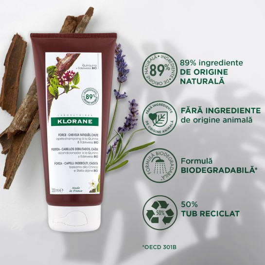 Klorane Balsam Chinina si Floare de colt bio 200ml  