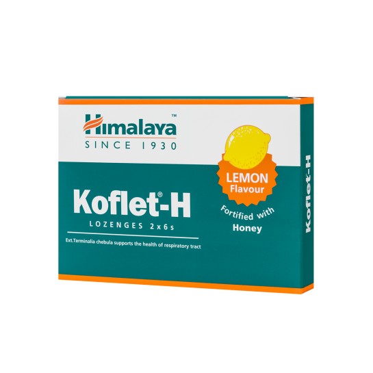 Koflet-H cu aromă de lămaie, 12 pastile, Himalaya