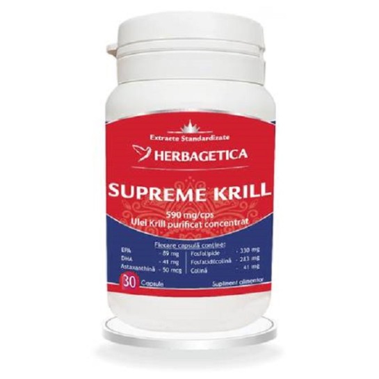 Krill Oil Supreme Omega 3, 30 capsule, Herbagetica