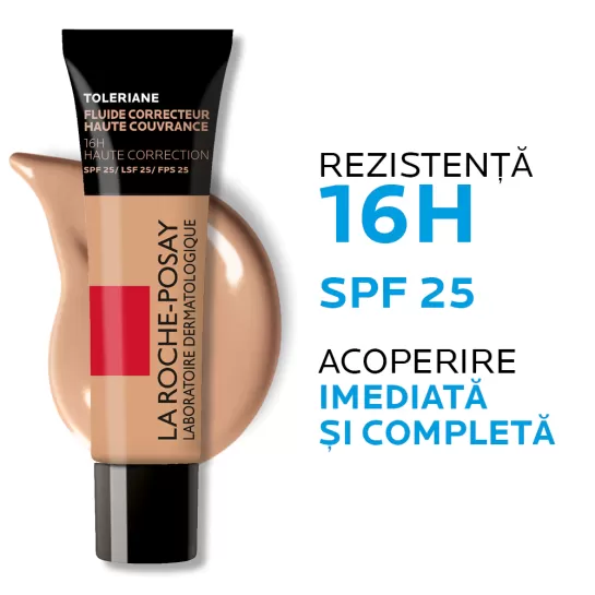 La Roche-Posay Toleriane Fond de ten fluid corector Spf25, Nuanta 10, 30ml