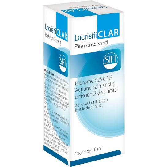 Lacrisifi clar, 10ml, solutie oftalmică, Sifi