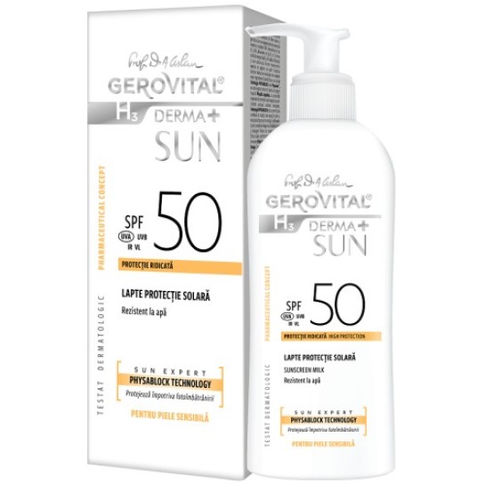 Lapte Protectie Solară SPF 50 Derma+ Sun, 150ml