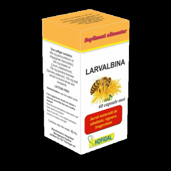 Larvalbina, 40 capsule moi, Hofigal