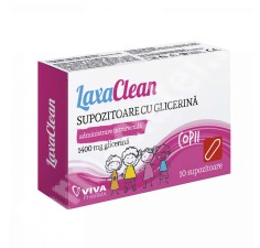LaxaClean supozitoare cu glicerina pentru copii, 10 bucati, Viva Pharma