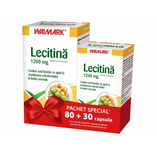 Lecitină 1200 mg 80 capsule + Lecitină 1200 mg 30 capsule, Walmark