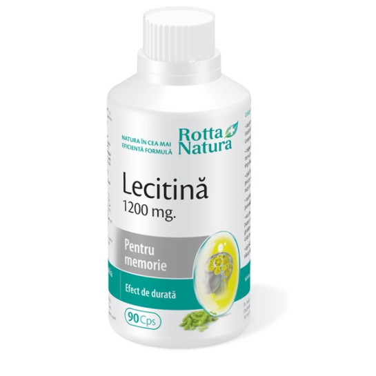 Lecitină, 1200mg, 90 capsule, Rotta Natura