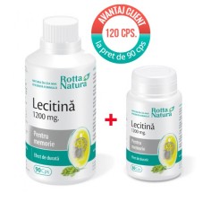 Lecitina, 1200mg, 90+30 capsule, Rotta Natura