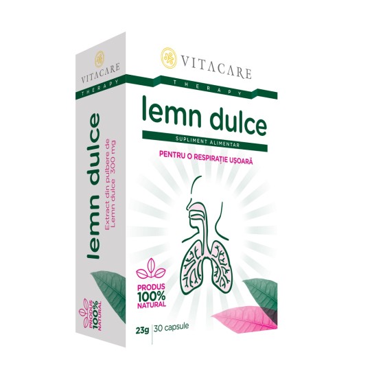 Lemn dulce, 30 capsule, Vitacare
