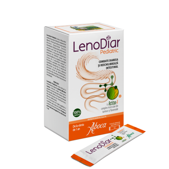 Lenodiar Pediatric, 12 plicuri cu granule Aboca