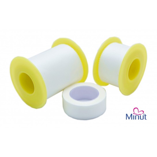 Leucoplast mătase, 5cm x 5m, Minut