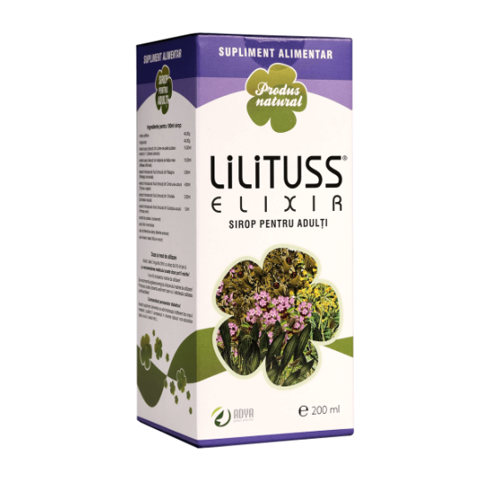 LiliTUSS Elixir sirop pentru adulti, flacon 200ml, Adya Green Pharma