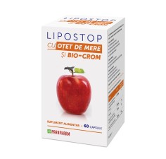 Lipostop cu otet de mere si bio-crom 60 capsule