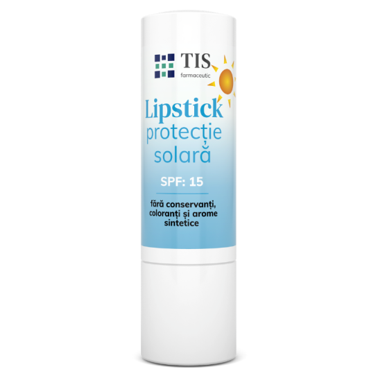 Lipstick potectie solară, SPF 15, 4g, Tis