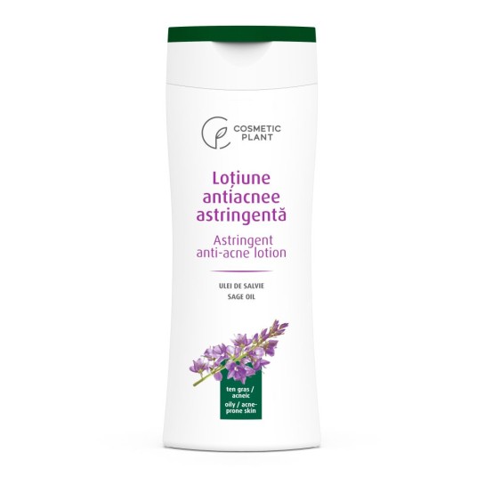 Lotiune antiacnee astringentă cu ulei de salvie, 200ml, Cosmetic Plant