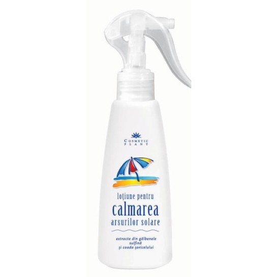 Loţiune pentru calmarea arsurilor solare cu extract de gălbenele, sulfină si coada soricelului, 200ml, Cosmetic Plant
