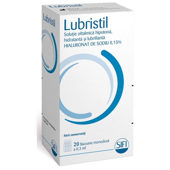 Lubristil, 20 x 0.3ml monodoze solutie oftalmică, Sifi