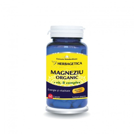 Magneziu organic 60 capsule, Herbagetica