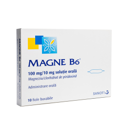 Magne B6, 100mg/10mg, 10 fiole, Opella