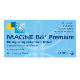Magne B6 Premium, 100mg/10mg, 40 comprimate filmate, Opella