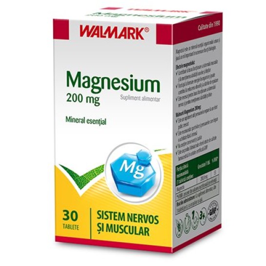 Magnesium 200 mg, 30 tablete, Walmark