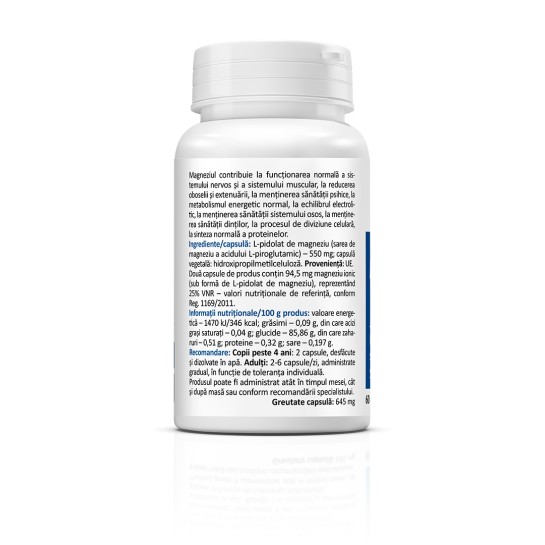 Magnesium Pidolate, 60 capsule, Zenyth 