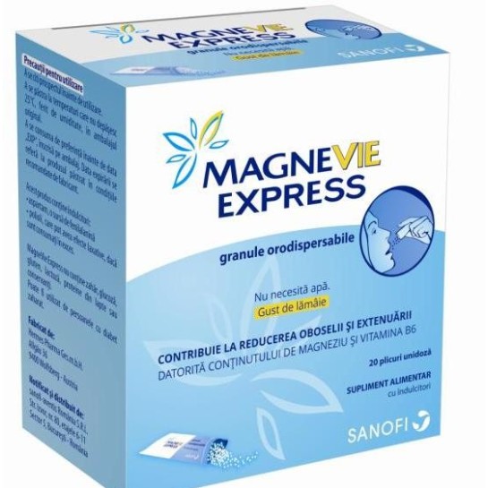 MagneVie Express, granule orodispersabile, 20 plicuri, Sanofi