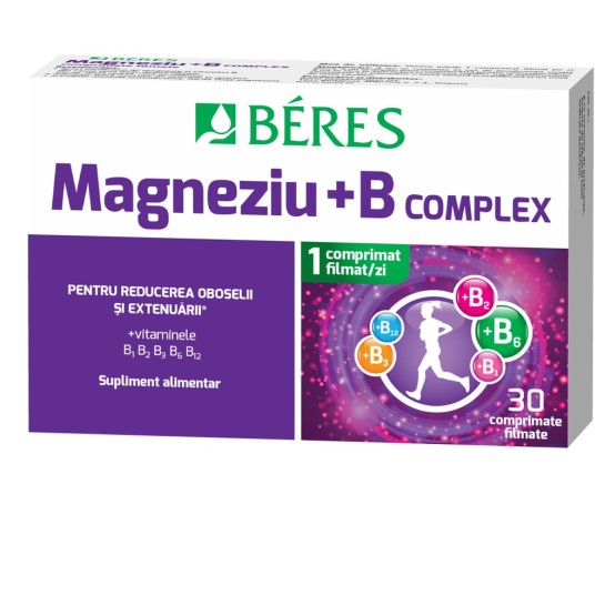 Magneziu + B complex, 30 comprimate filmate, Beres