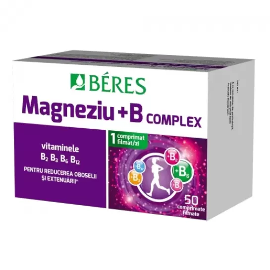 Magneziu + B complex, 50 comprimate filmate, Beres