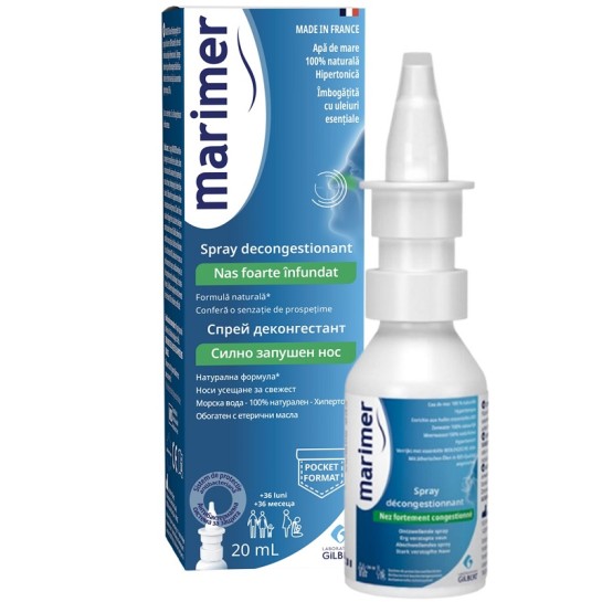 Marimer hipertonic spray cu uleiuri esentiale, 20ml Laboratoires Gilbert