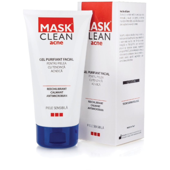 MASK Clean gel purifiant facial pentru curătarea tenului gras, sensibil 150ml