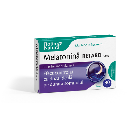 Melatonină retard 5mg, 30 tablete, Rotta Natura