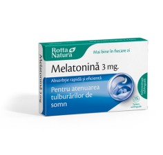 Melatonina sublinguala 3mg, 15 tablete, Rotta Natura