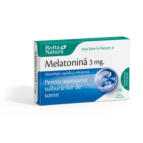 Melatonină sublinguală 3mg, 15 tablete, Rotta Natura