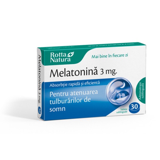 Melatonină sublinguală 3mg, 30 tablete, Rotta Natura