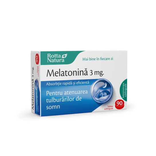 Melatonină sublinguală 3mg, 90 tablete, Rotta Natura