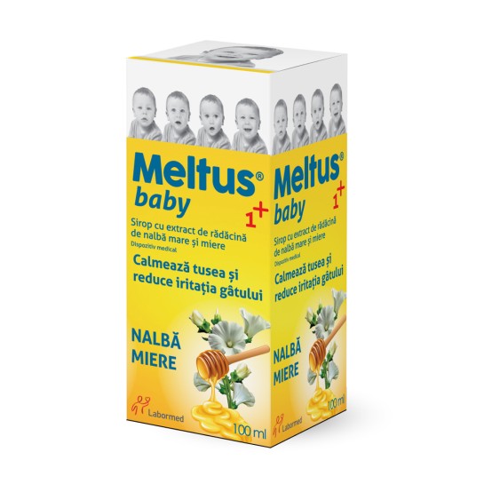 Meltus Baby, 100ml, dispozitiv medical, Labormed, sirop cu miere, propolis si extract de nalbă mare