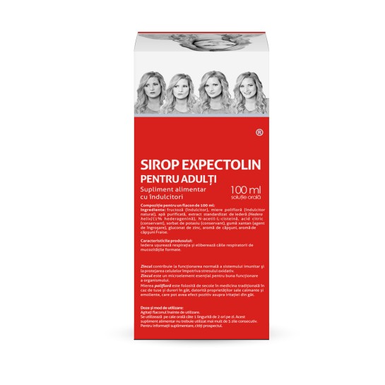 Meltus Expectolin pentru adulti, 100ml, supliment alimentar, Labormed, sirop cu miere, iederă, zinc, acetilcisteină 