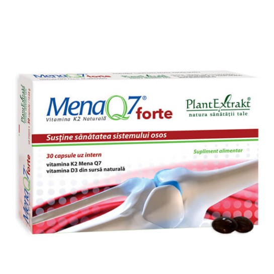 Mena Q7 Forte vitamina K2 naturală, 30 capsule, PlantExtrakt