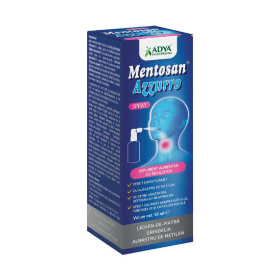 Mentosan azzuro spray, 50ml, Adya Green Pharma