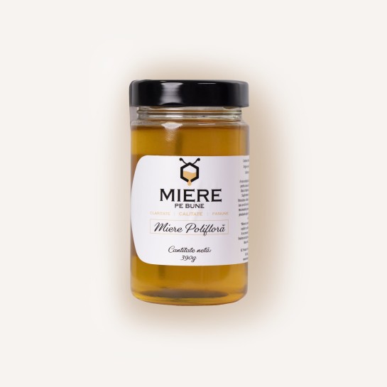 Miere polifloră, 390g, Pe Bune
