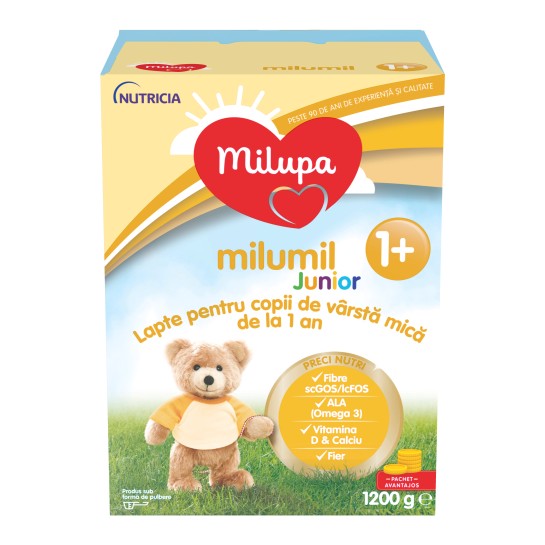 Milupa Milumil Junior 1+ 1200g, de la 1 an