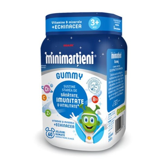 Minimarţieni Gummy cu Echinacea, 60 jeleuri, Walmark
