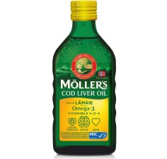Möller’s cod liver oil omega3, aroma de lamaie, 250 ml