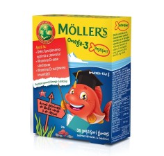 Möller’s omega-3 pestisori - căpșuni, 36 jeleuri, Orkla